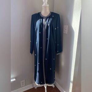 Windsmoor Long Lined Jacket w Gold Embroidered Dots